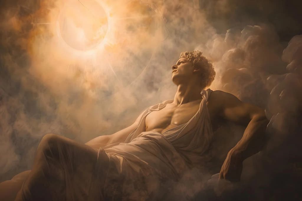 Portrait d'Apollon Dieu soleil en astrologie
